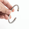 David Yurman Cable Cuff Sterling Silver Bangle Bracelet