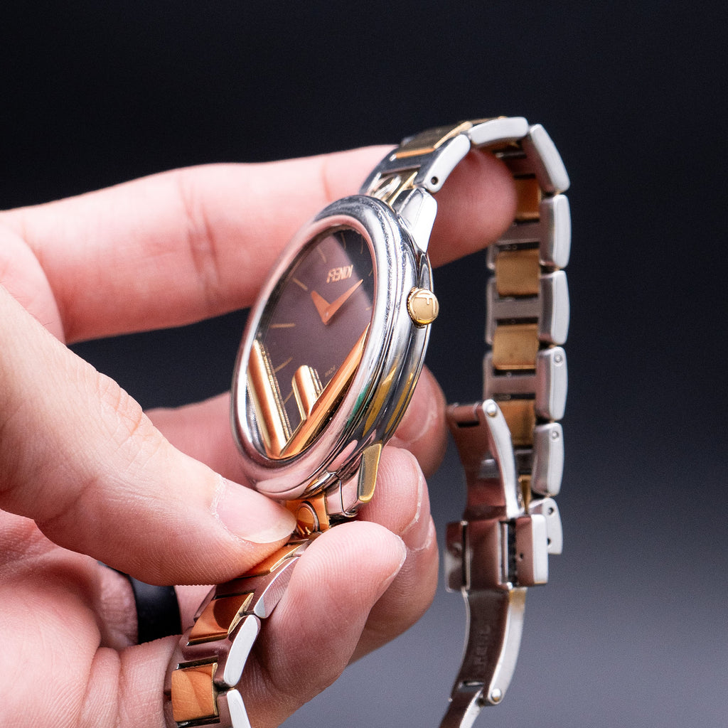 Fendi Run Away Two Tone Black Dial With Box