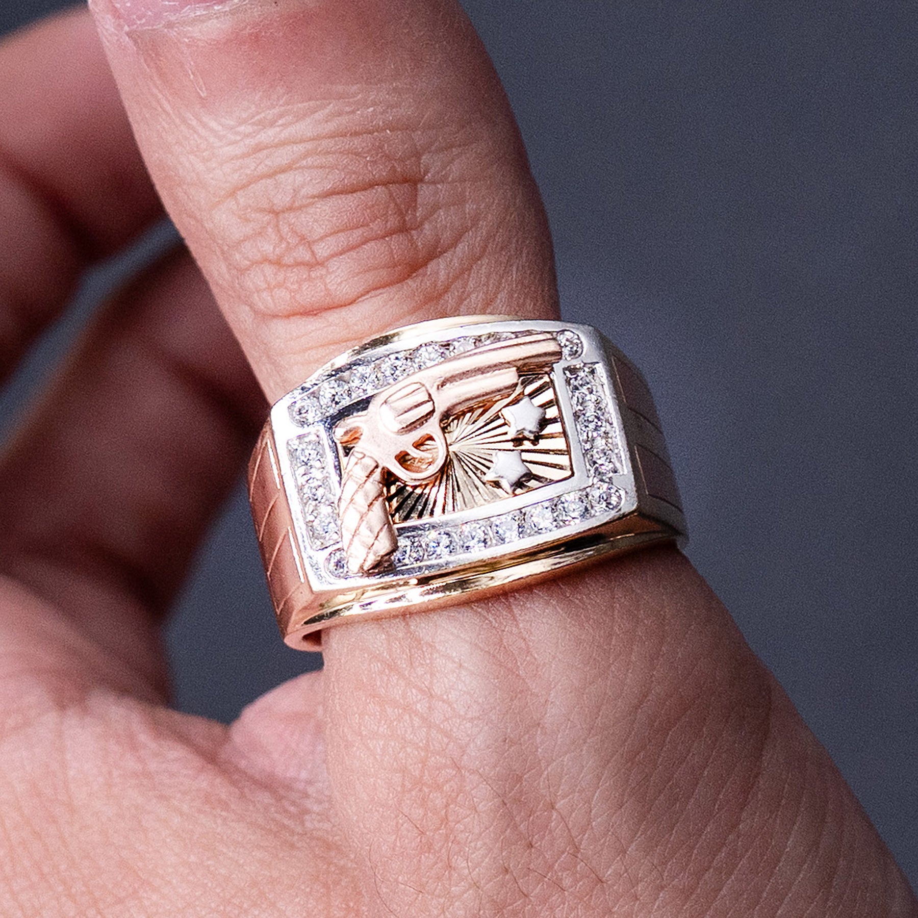 14k Yellow Gold Magnum Wide Mens Ring