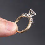 14k Yellow Gold Round Diamond Engagement Ring