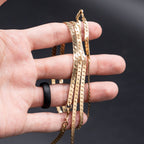 14k Yellow Gold Flat Curb Vintage Chain Necklace