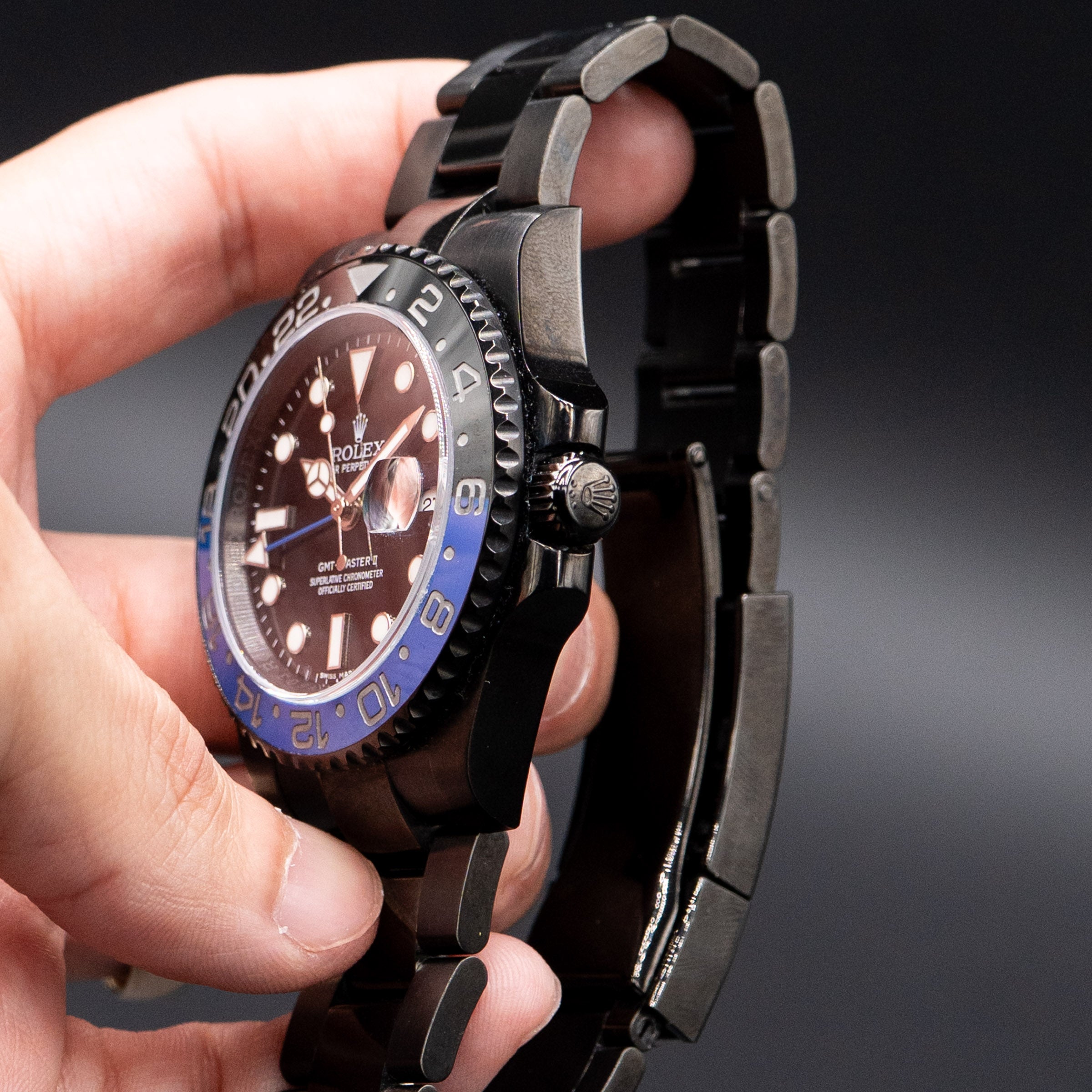 Rolex GMT-Master II "Batman" Custom PVD Watch