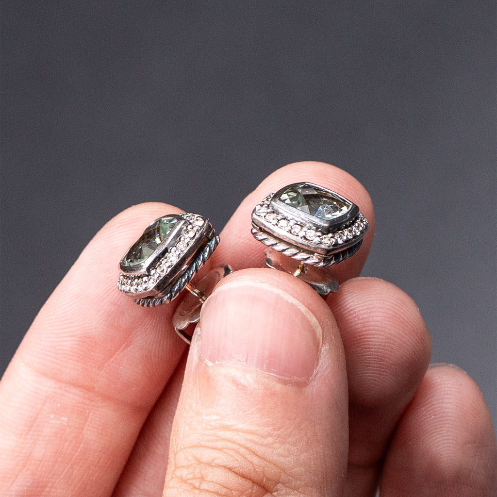 Pre-Owned David Yurman Prasiolite & Diamond Albion Ring