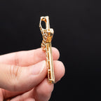 10k Yellow Gold Diamond Pave Cross Pendant