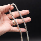 10k Yellow Gold Diamond Tennis 20 inch Necklace