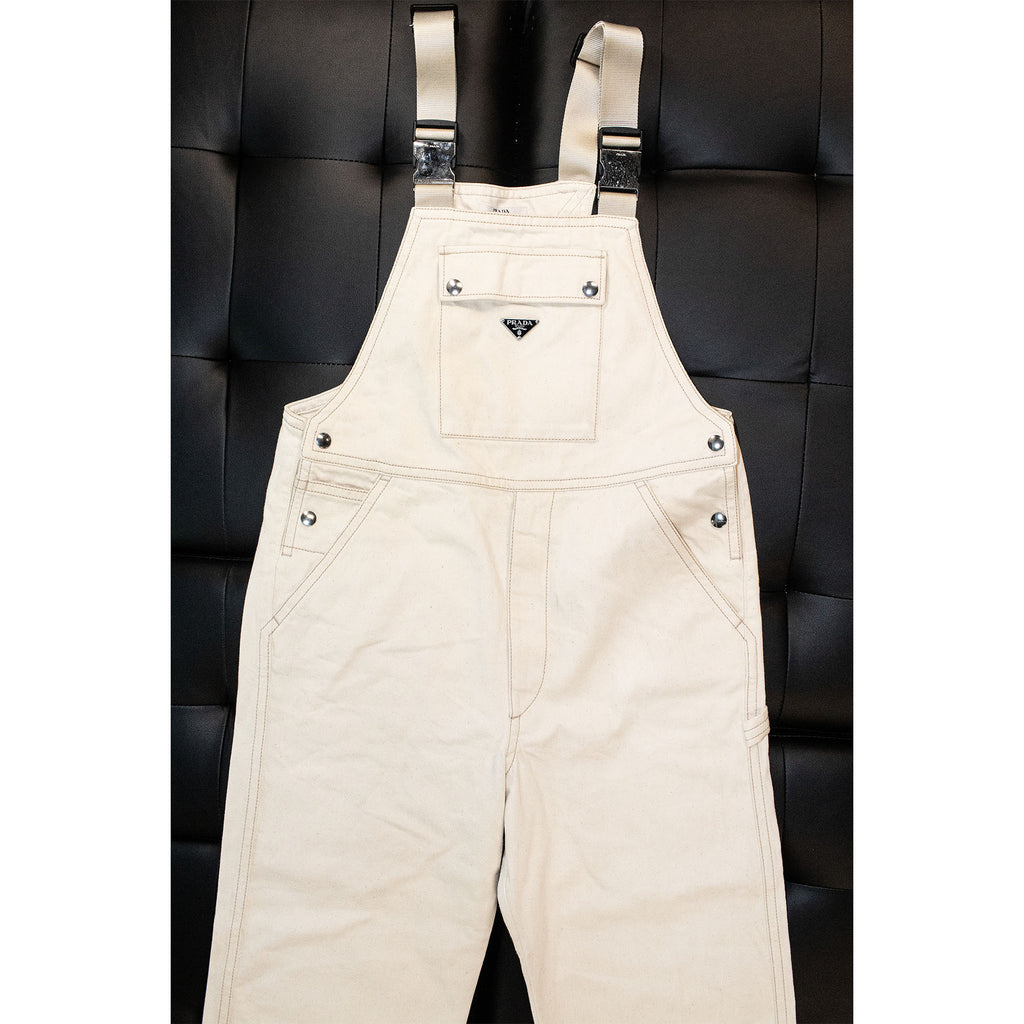 Prada Bull Beige Denim Overalls Size 33 Men