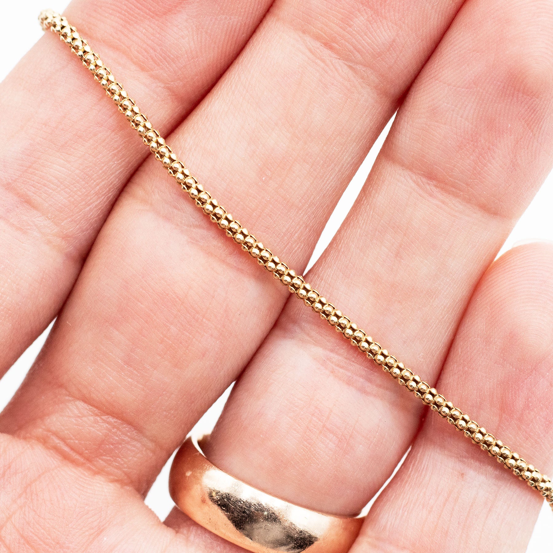 14k Yellow Gold Fox Tail Heart Pendant Necklace