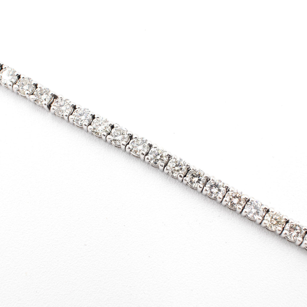 14k White Gold 5.50ctw Round Diamond Tennis Bracelet