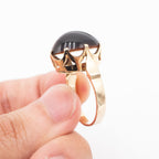 14k Yellow Gold Tiger Eye Cabochon Ring