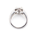 14k White Gold Pear Shape Diamond Setting Ring