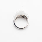 18k White Gold 0.75ctw Diamond Invisible Set Wide Ring