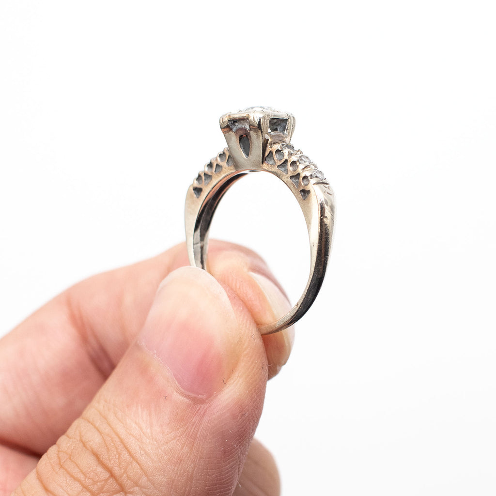 14k White Gold 0.50ctw Round Diamond Ring