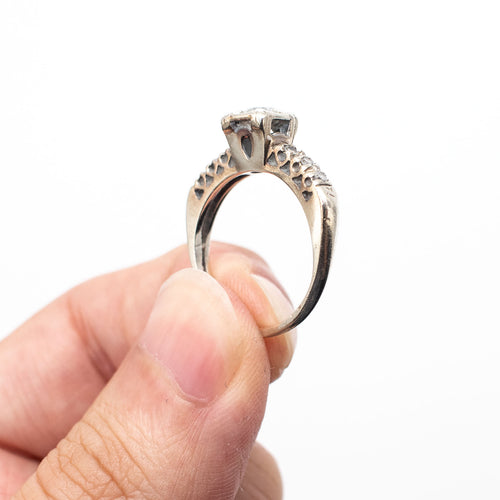 14k White Gold 0.50ctw Round Diamond Ring