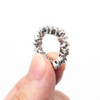 14k White Gold Diamond "XOXO" Tennis Ring
