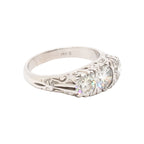 14k White Gold 0.85ctw Three Stone Diamond Ring