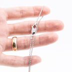 10k White Gold Small Round Diamond Tear Shape Pendant Necklace