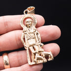 14k Yellow Gold Saint Lazarus Pendant