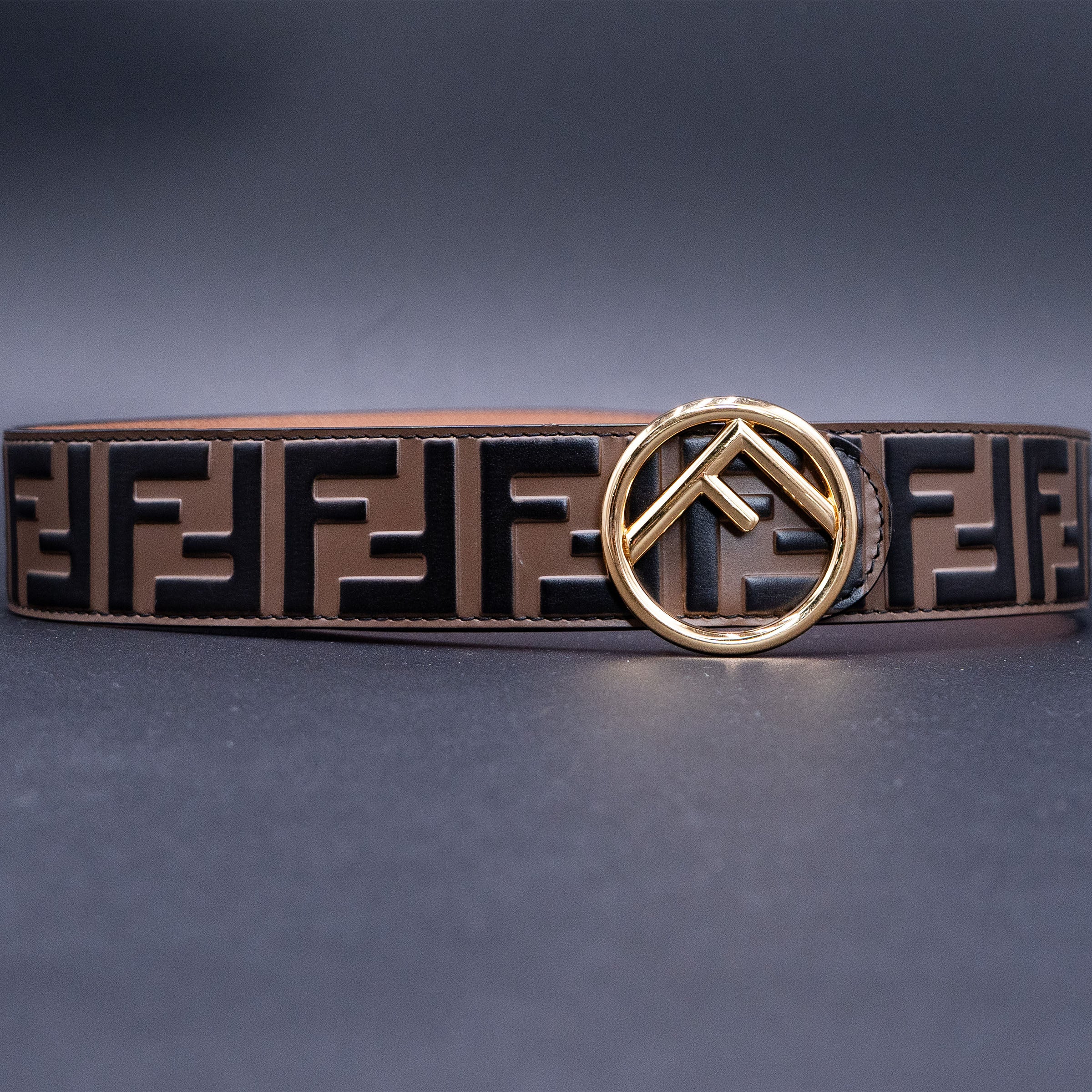 F Is Fendi FF Embossed Belt