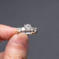 14k Yellow Gold Round Diamond Engagement Ring