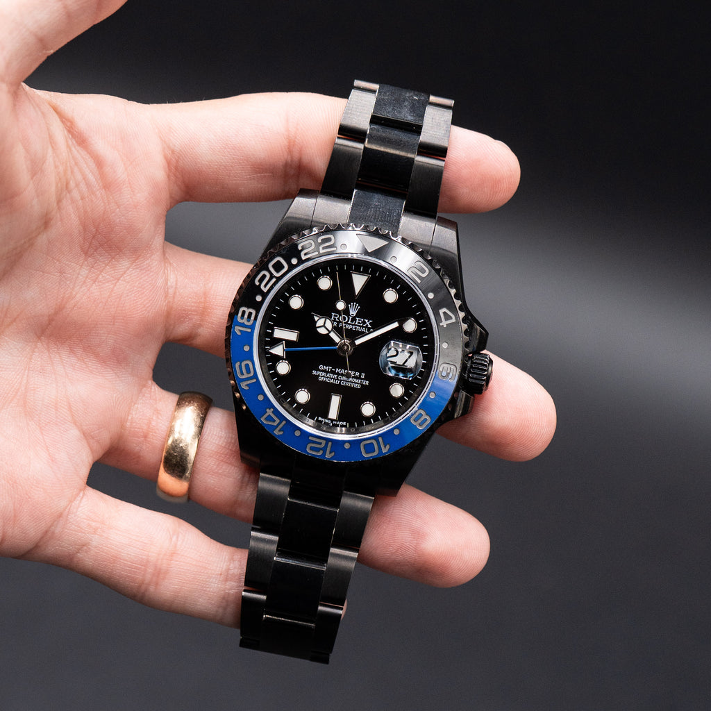 Rolex GMT-Master II "Batman" Custom PVD Watch