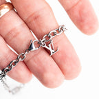Louis Vuitton stainless Steel Monogram Chain Bracelet