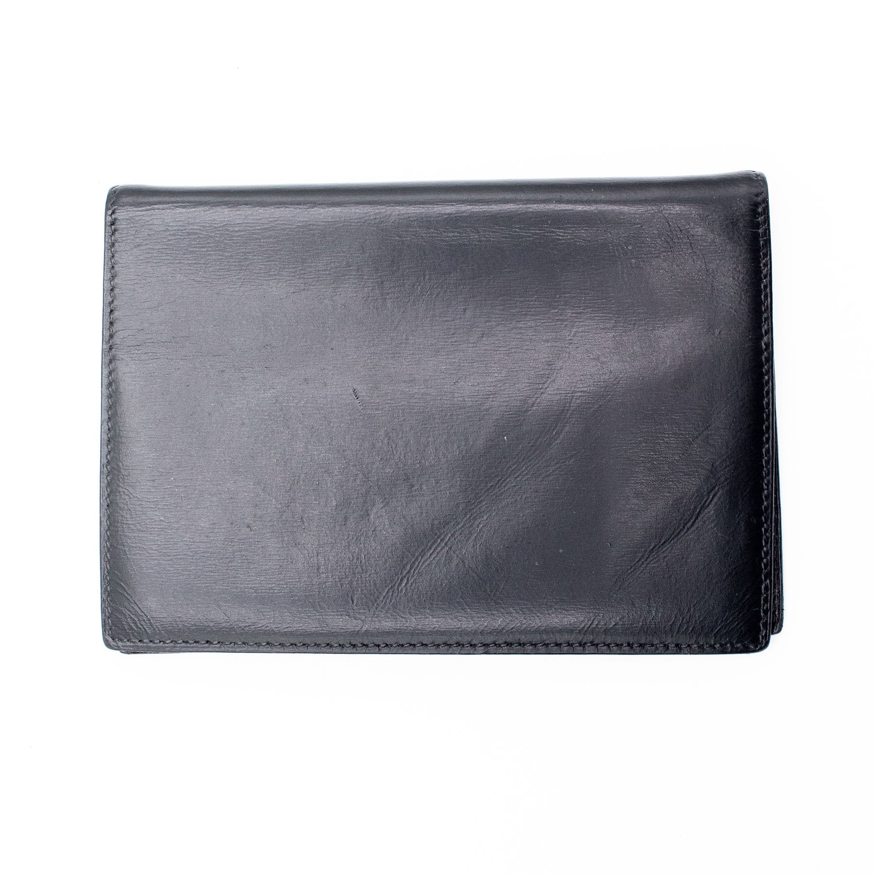 Hermes Passport Agenda Folding Black Leather Wallet