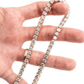 14k Rose Gold 20ctw Round Cut Diamond Tennis Necklace
