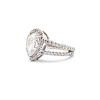 14k White Gold Pear Shape Diamond Setting Ring