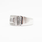 18k White Gold 0.75ctw Diamond Invisible Set Wide Ring
