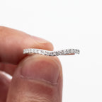 14k White Gold Round Diamond Halo Engagement Ring & Band Set