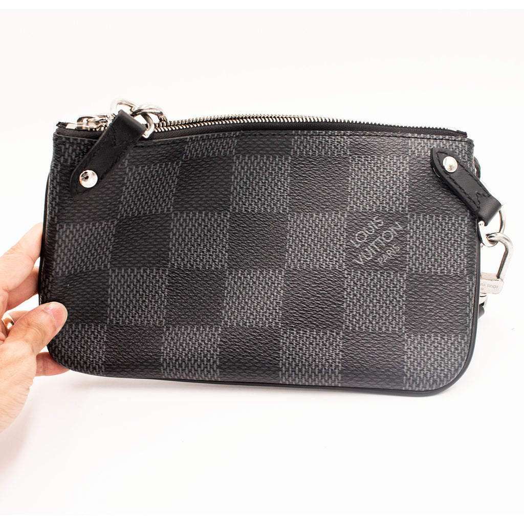 Louis Vuitton Trio Messenger Crossbody Black Handbag