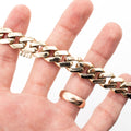 10k Yellow Gold Curb Link Mens Chain Bracelet