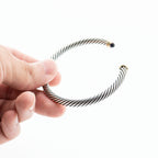 David Yurman Cable Cuff Sterling Silver Bangle Bracelet