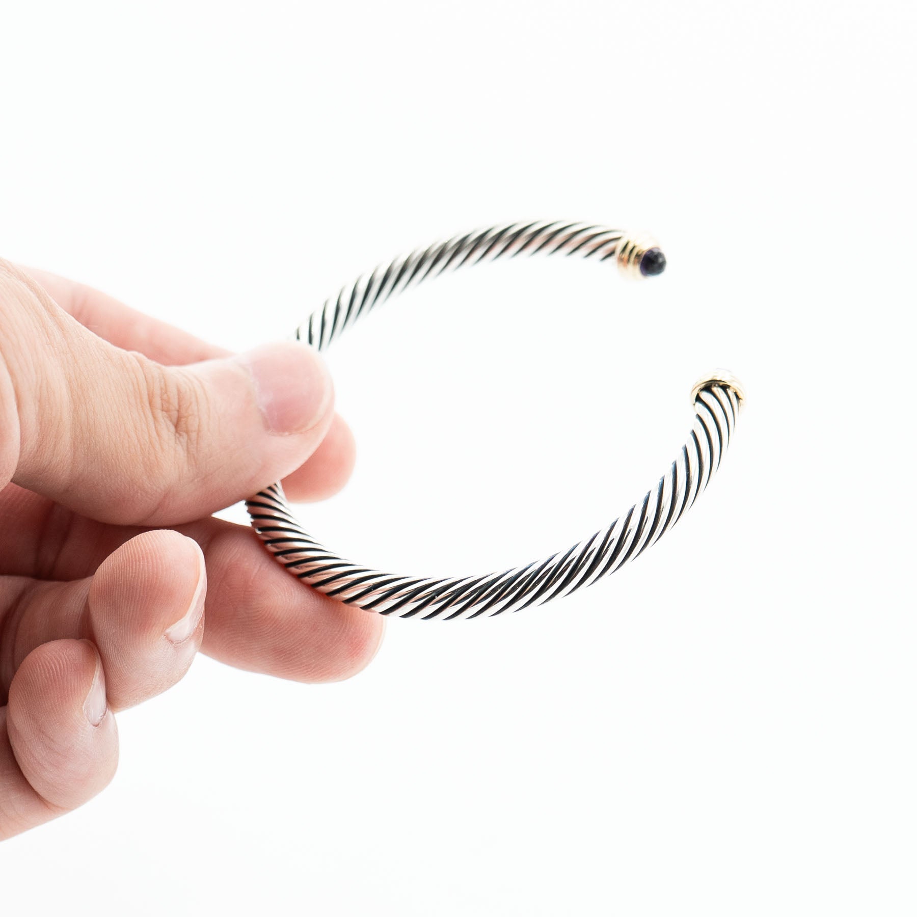 David Yurman Cable Cuff Sterling Silver Bangle Bracelet