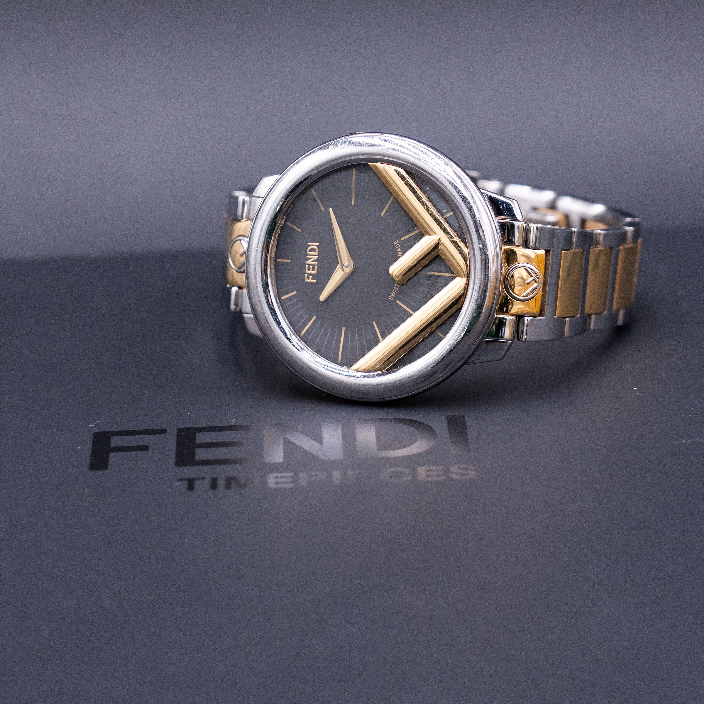 Fendi Run Away Two Tone Black Dial With Box