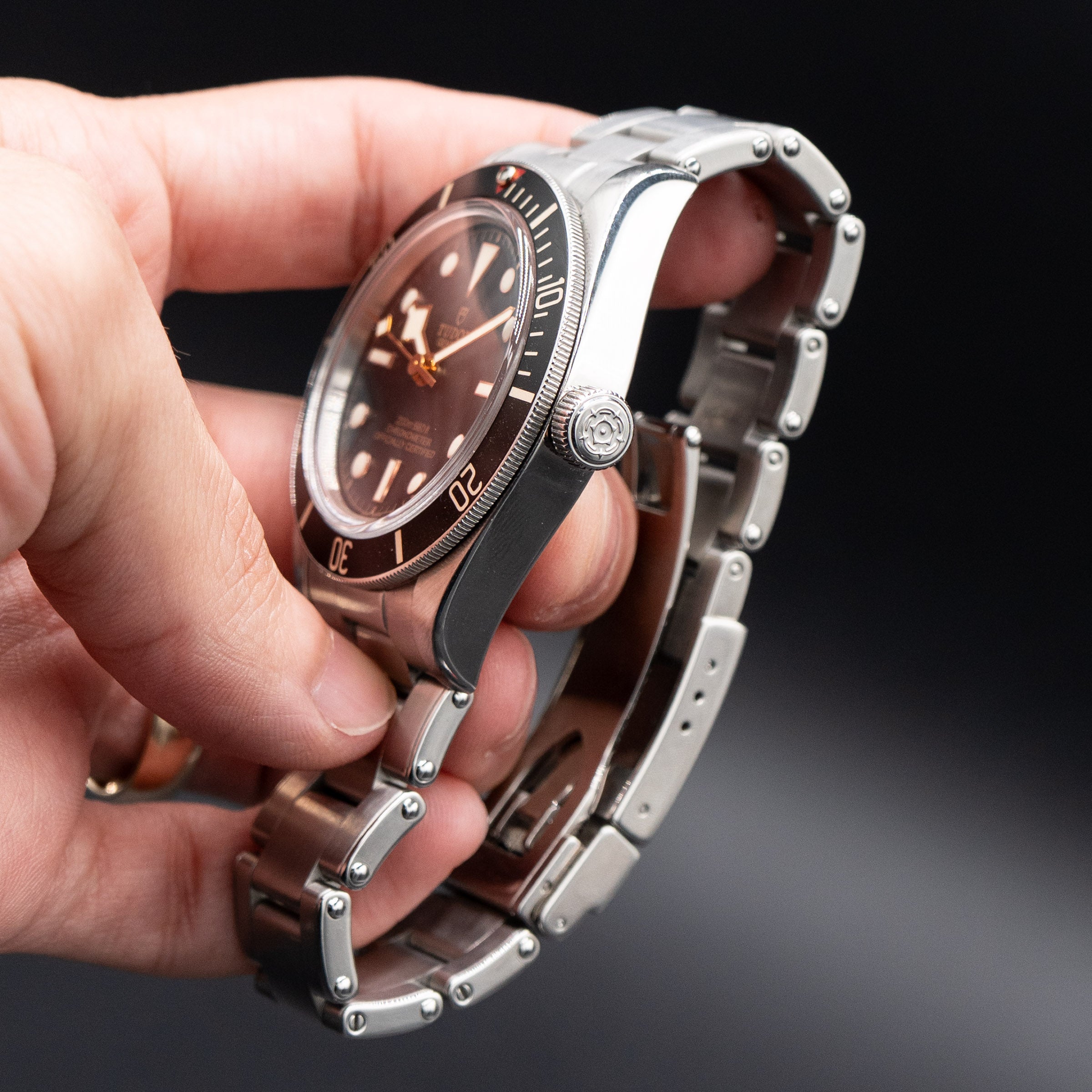 Tudor Black Bay Black Dial Stainless Steel Watch With Box And Papers