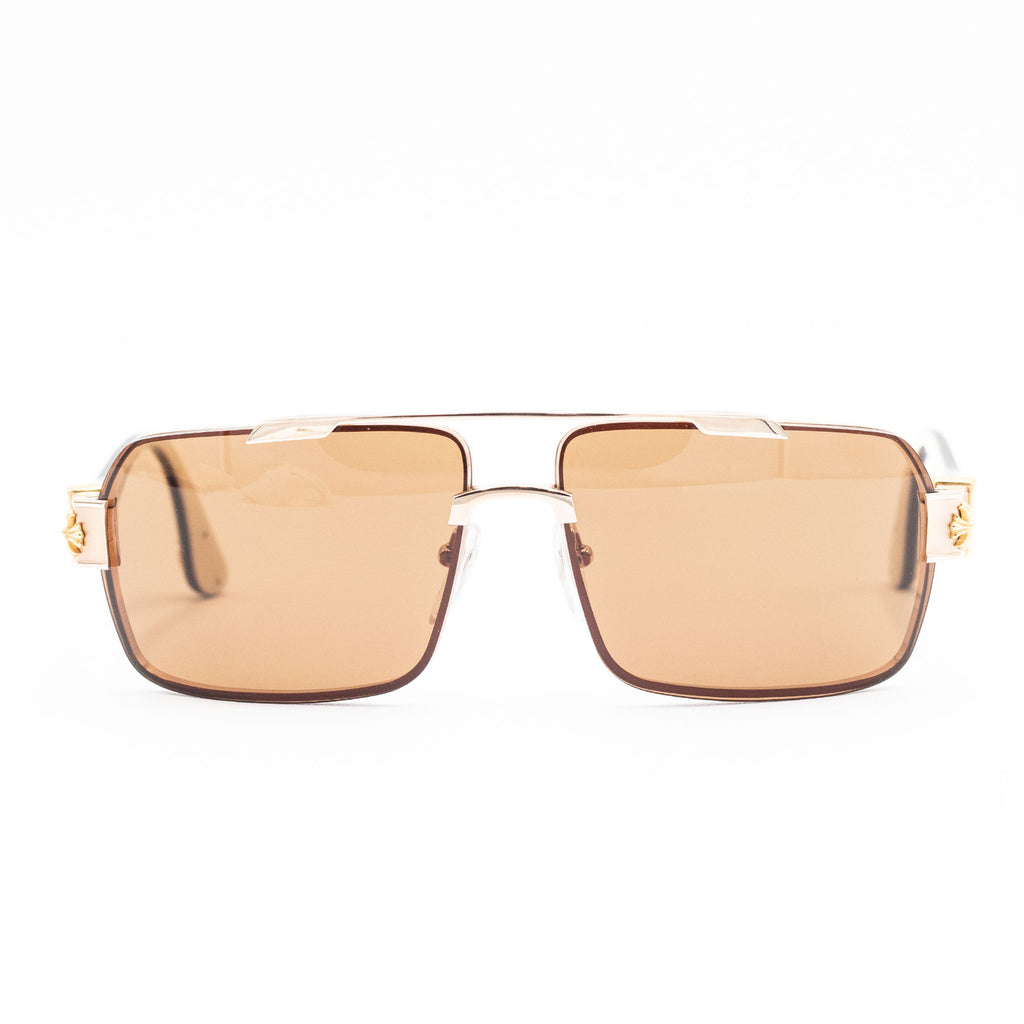 Chrome Hearts White & Gold Tone Sunglasses