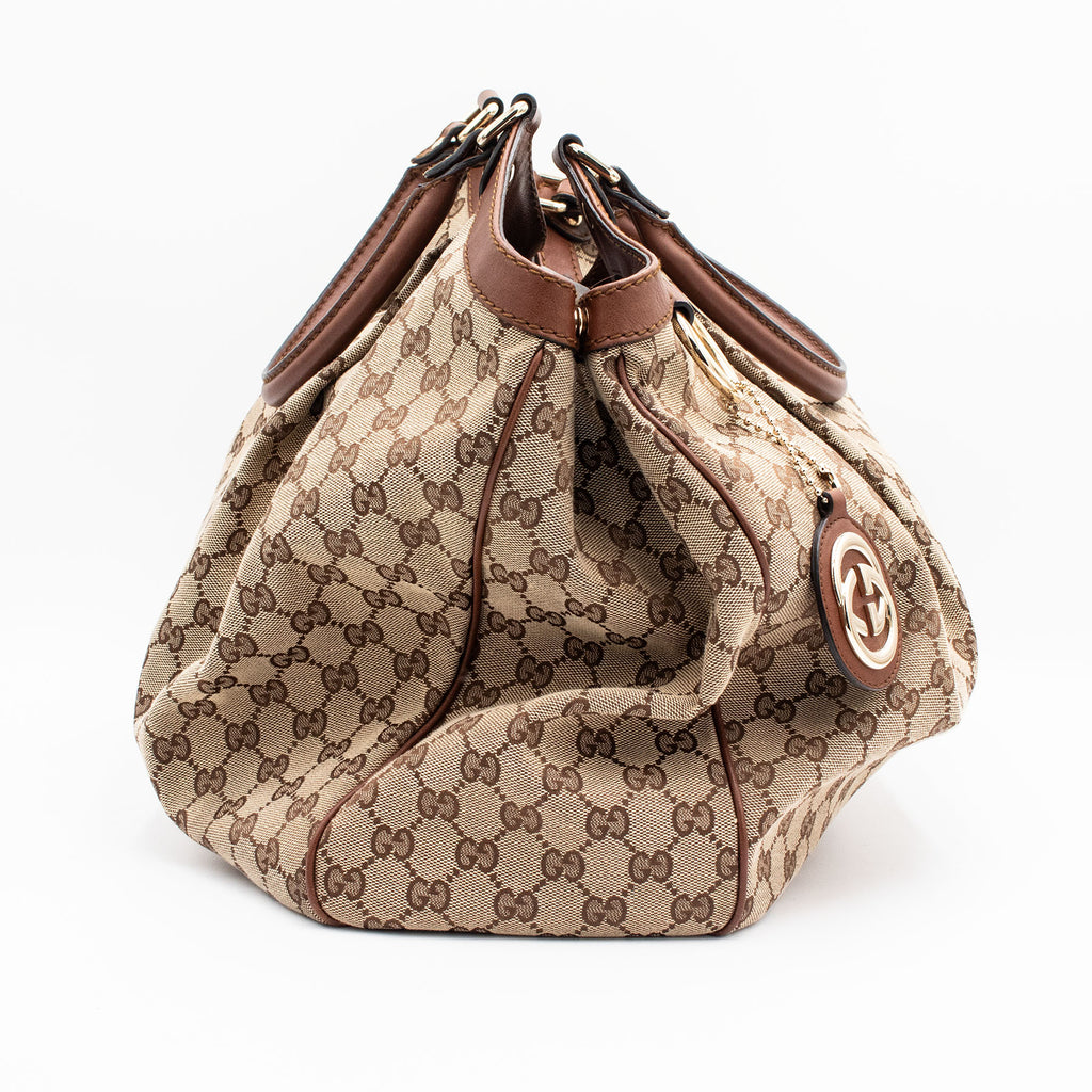 Gucci GG Canvas Sukey Tote Large Handbag