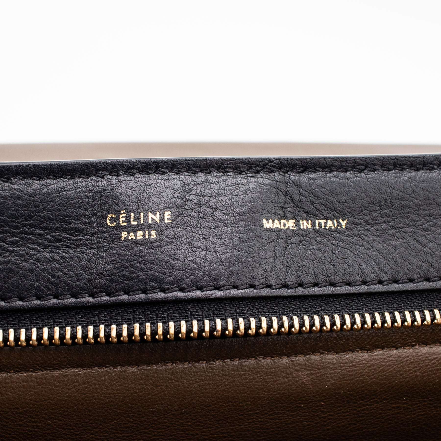 Celine Trapeze Gray and Blue Shoulder Leather Handbag