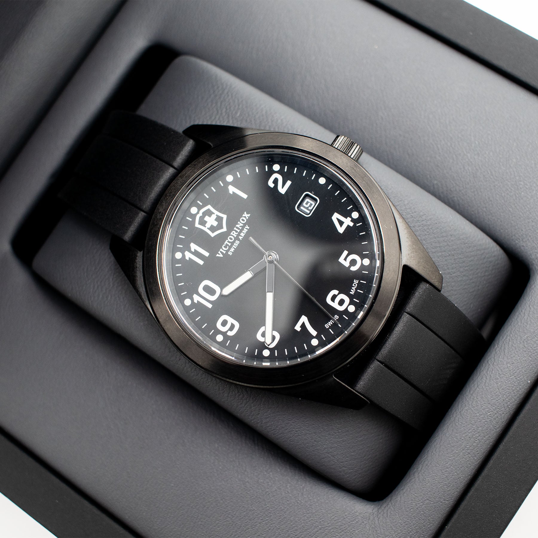 Victorinox Swiss Army Garrison Date Black Dial Watch