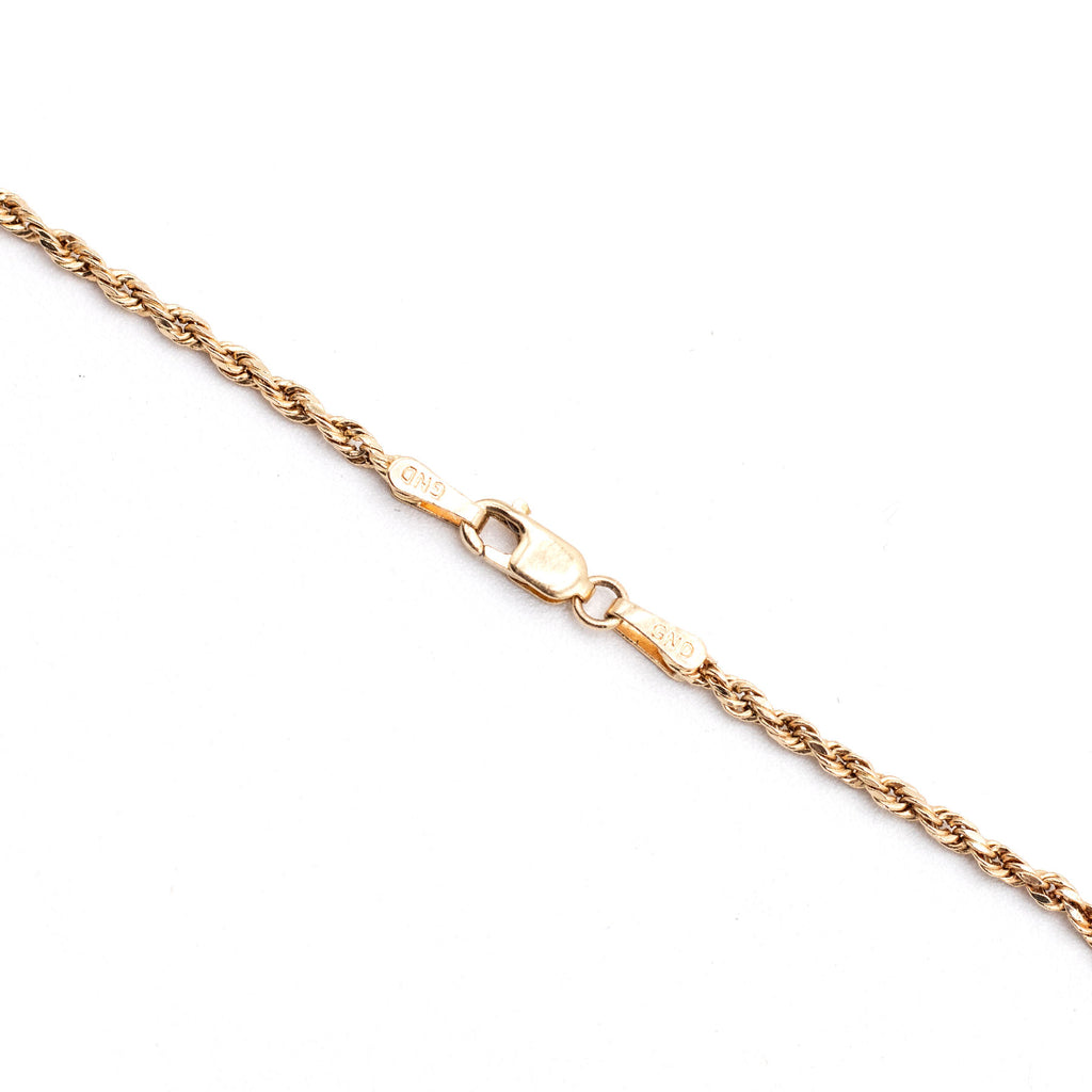 10k Yellow Gold Rope Chain Necklace