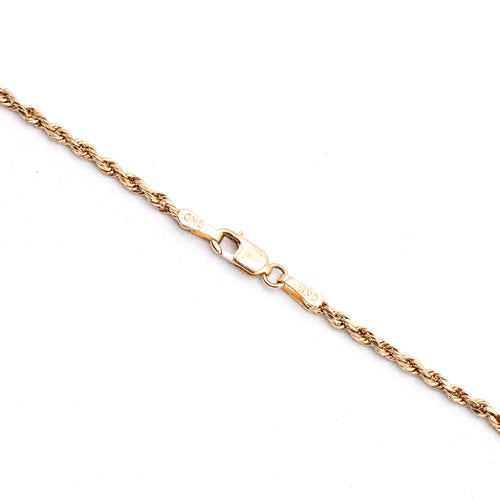 10k Yellow Gold Rope Chain Necklace