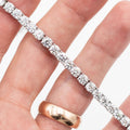 14k White Gold 9.20ctw Round cut Diamond Tennis Bracelet