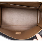 Celine Trapeze Gray and Blue Shoulder Leather Handbag