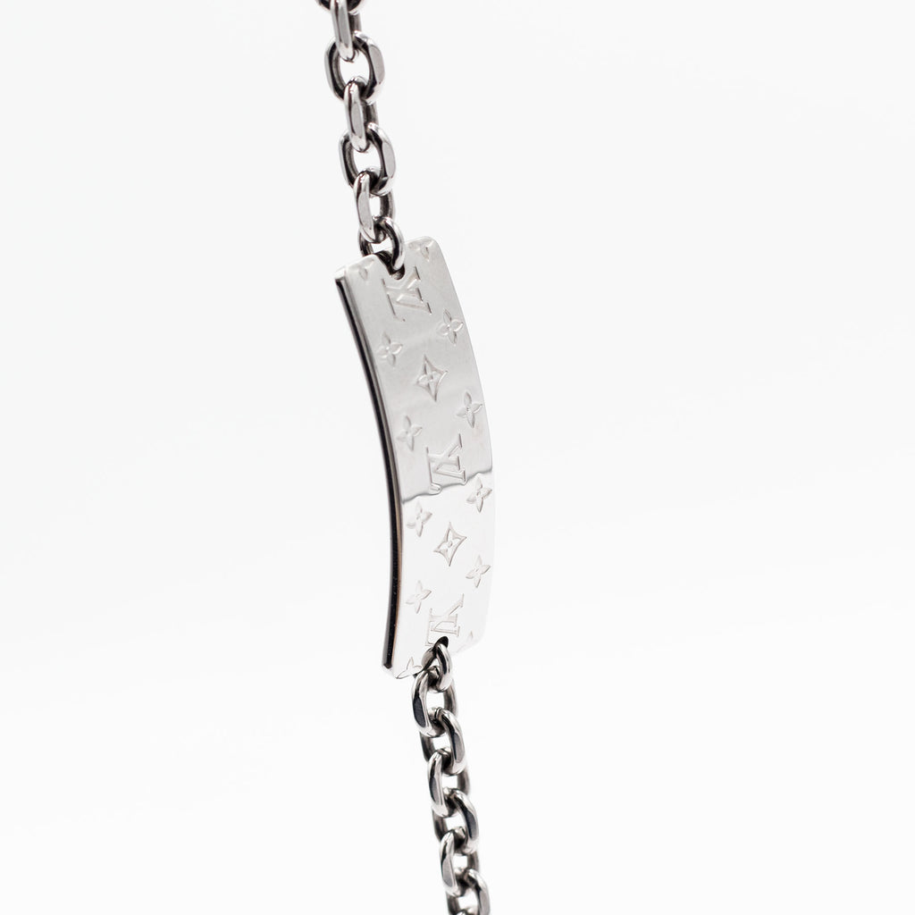 Louis Vuitton stainless Steel Monogram Chain Bracelet