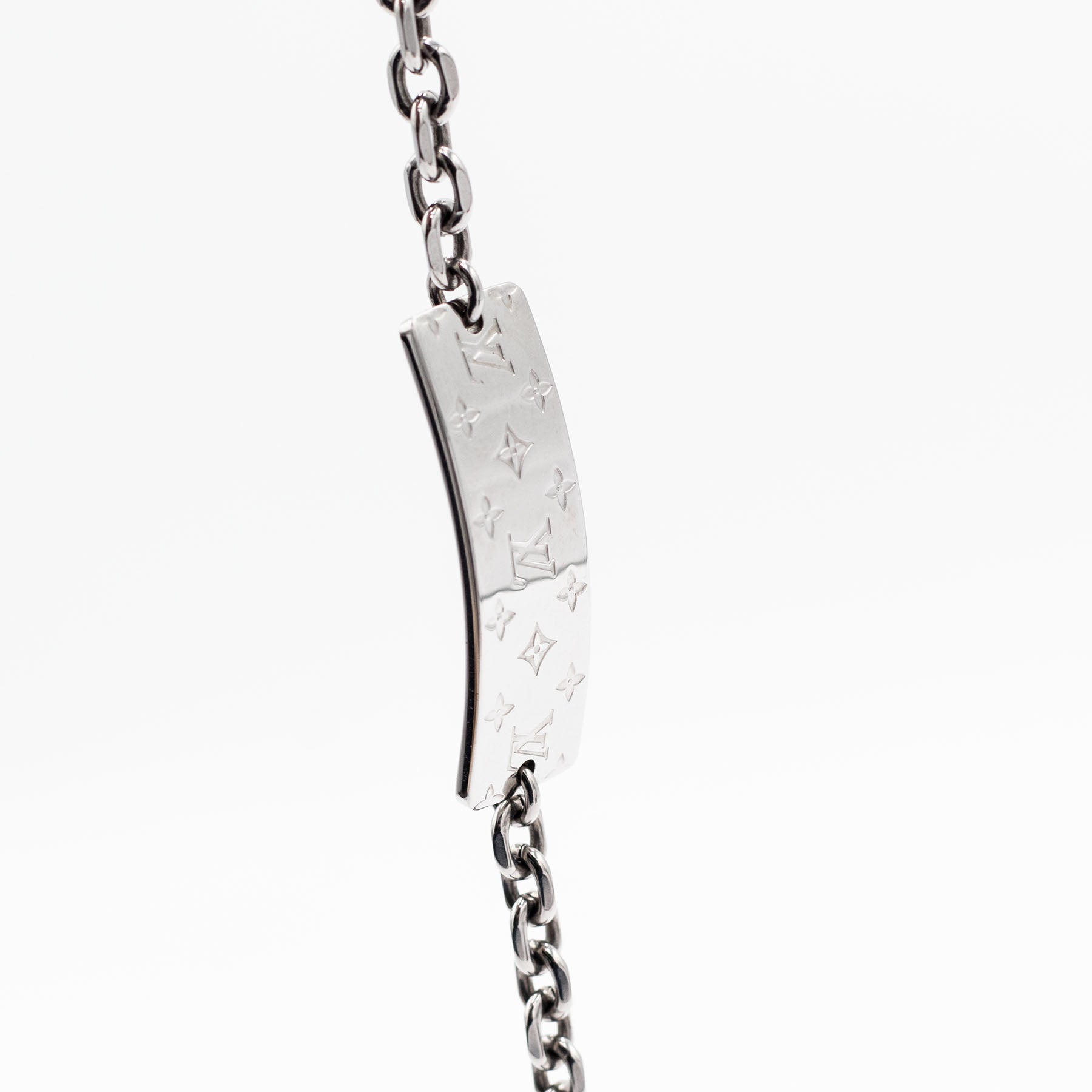 Louis Vuitton stainless Steel Monogram Chain Bracelet