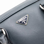 Prada Saffiano Leather Blue Gray Handbag