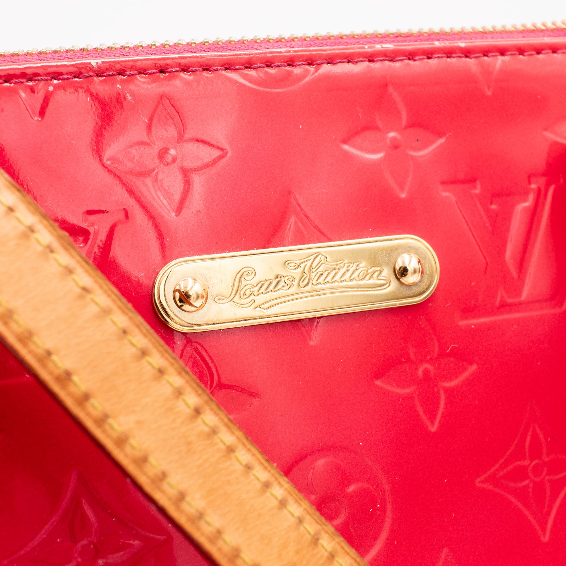 Louis Vuitton Vernis Bellevude Monogram Red Handbag