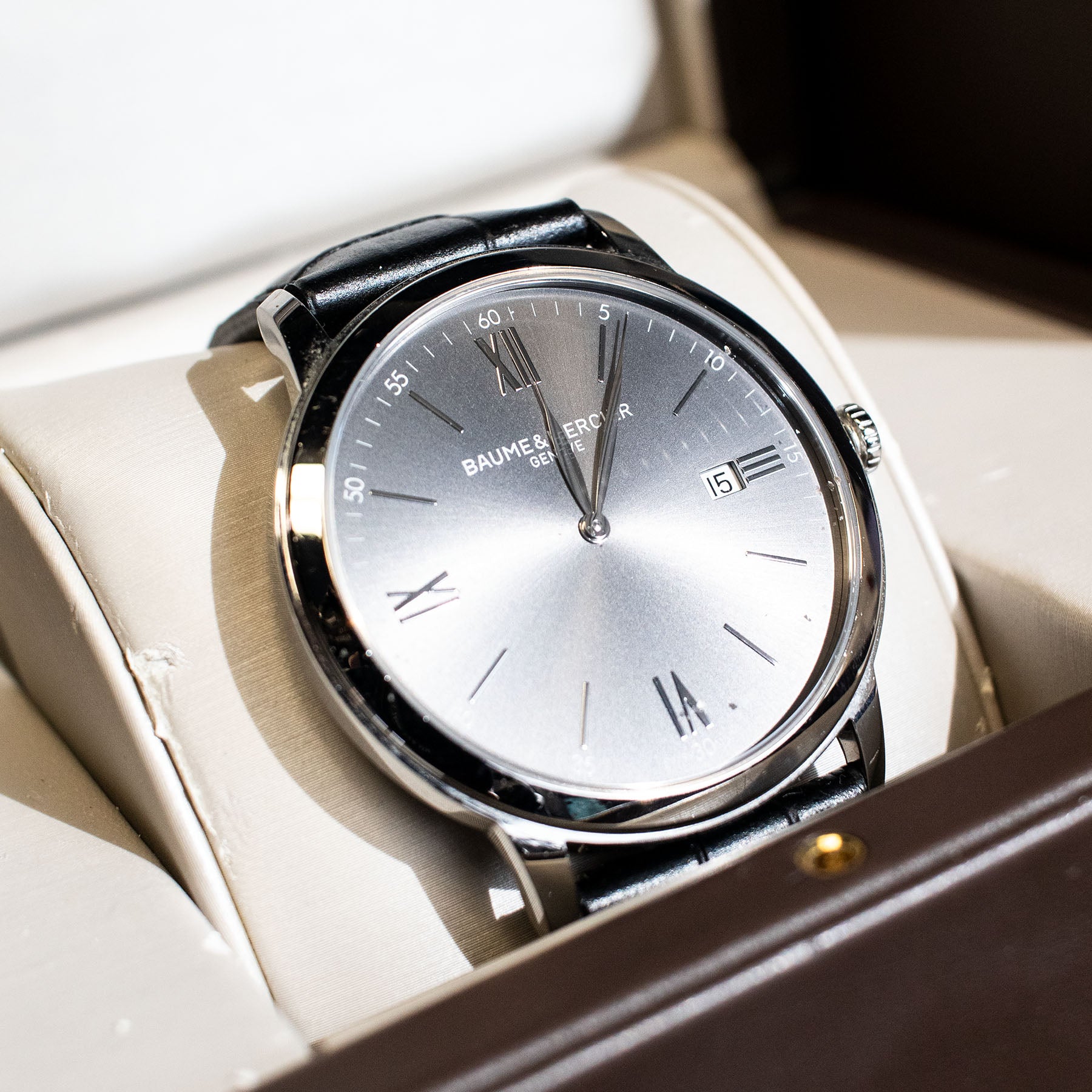 Baume Mercier Classima Stainless Steel Dark Gray Dial Watch