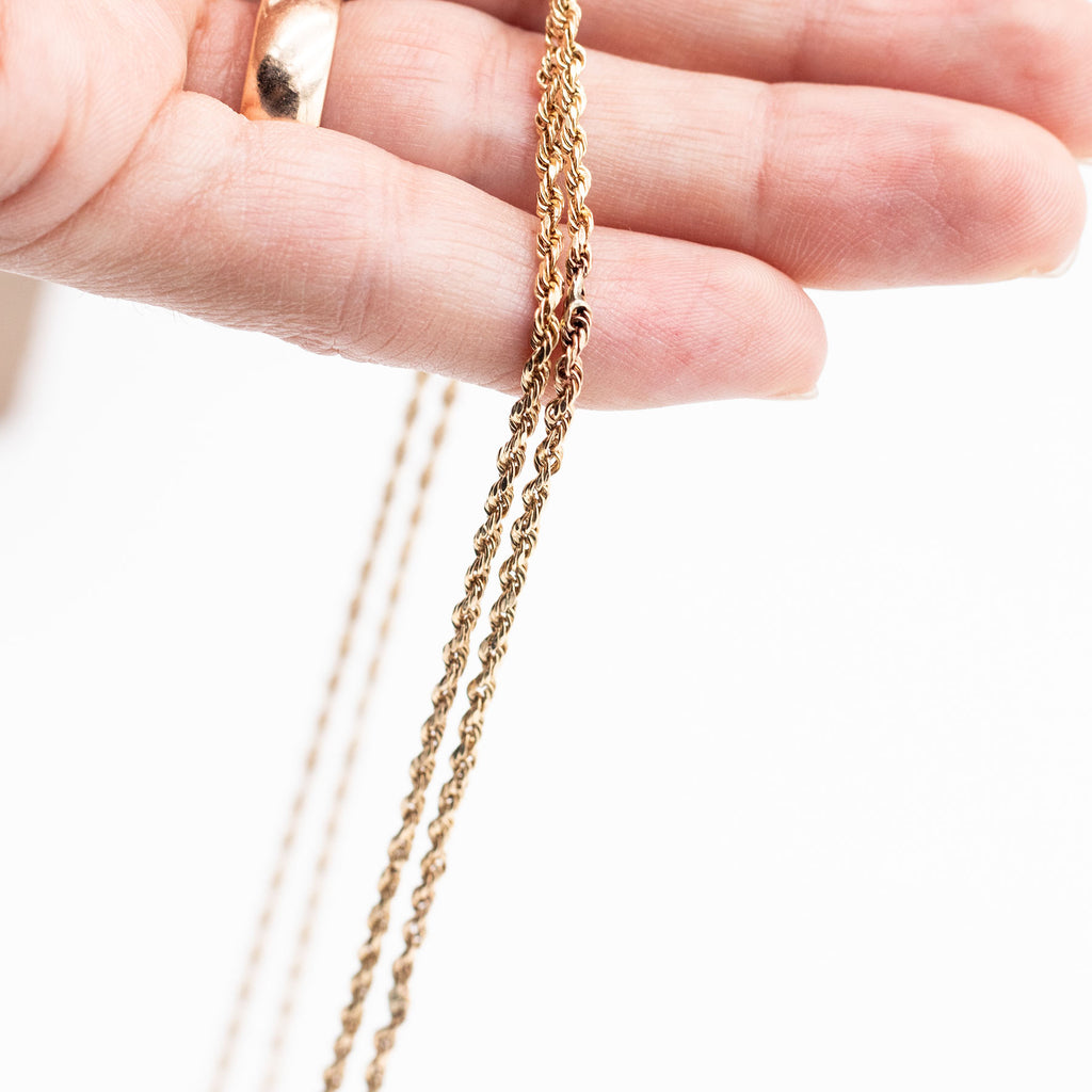 10k Yellow Gold Rope Chain Necklace